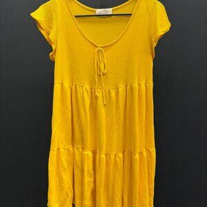 Jessica Simpson Ribbed Gold Tie Sundress